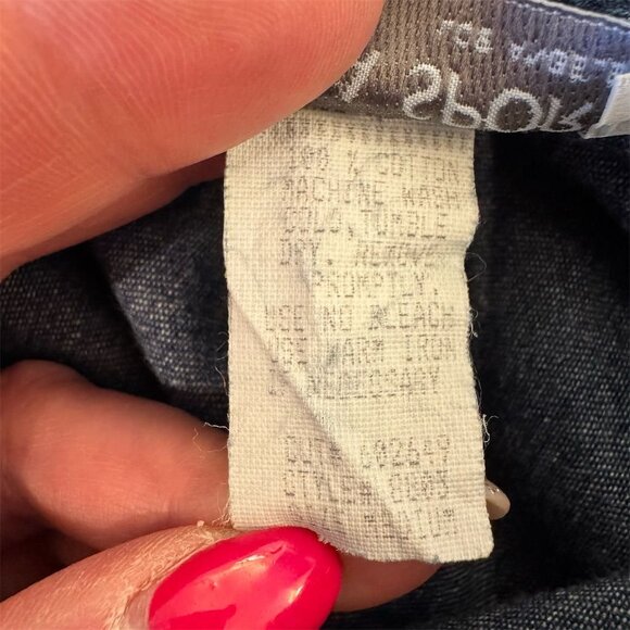 Vintage Marsha Sport Women's Blue Denim A-Line Midi Skirt Size M - Picture 4 of 5